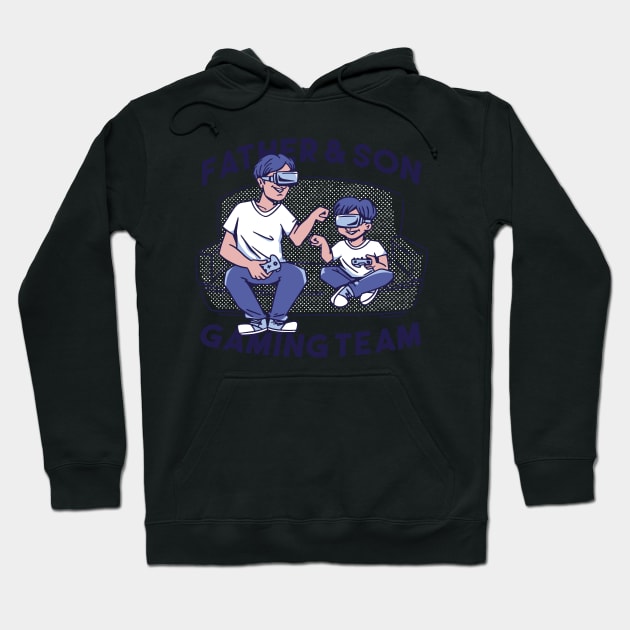 Father and Son Gaming Team Hoodie by tommytyrer